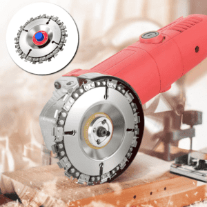 Nástavec na úhlovou brusku s kotoučem na řetězovou pilu