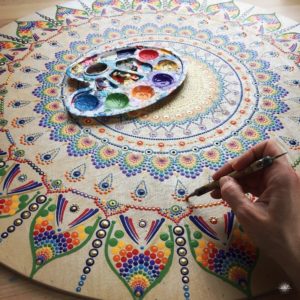 Alternative view of Mandala sada na tečkování /// ZDARMA 8X černá deska