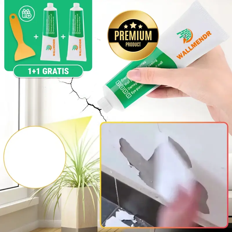 WALLMENDR® – Sada na opravu stěn a zakrytí skvrn (1+1 ZDARMA)