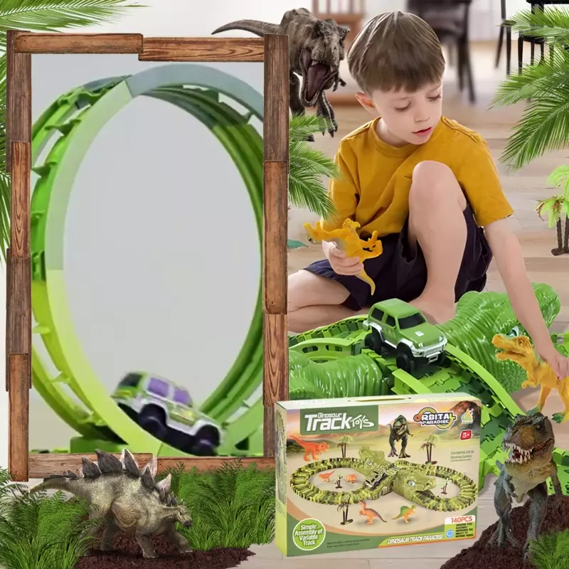 Magická dinosauří závodní dráha (140 kusů)