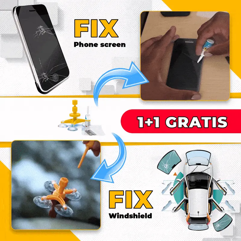 PROGLASS® Souprava na opravu skla: 1+1 ZDARMA
