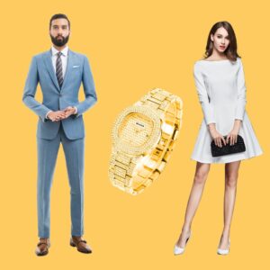 SILEND® Hodinky zlaté barvy