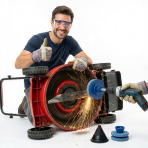 CutMaster – brusný kámen pro o 100 % lepší a rychlejší sečení bez zasekávání sekačky (1+1 zdarma)