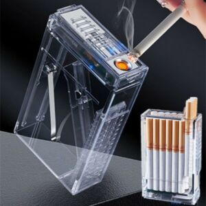 AKRYLOVÉ POUZDRO NA CIGARETY SE ZAPALOVAČEM ™ ELECTRIC LIGHTER