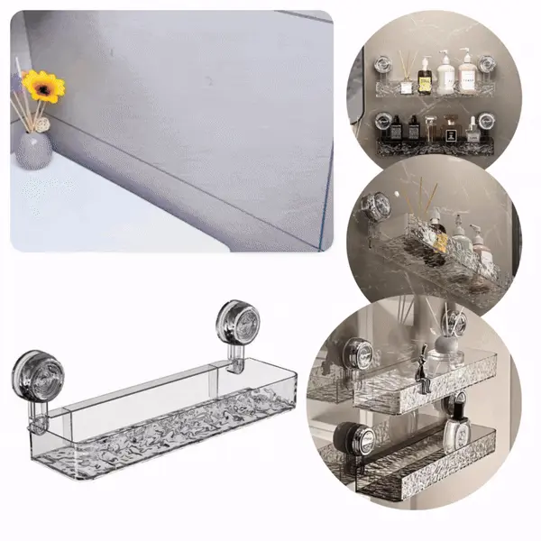 LotionRack™ je polička do koupelny, která se dá připevnit bez vrtání