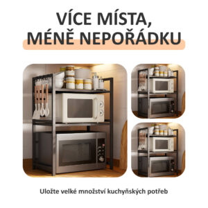 Alternative view of MicroRack – Roztažitelná kuchyňská police šetřící místo pro mikrovlnky a další spotřebiče