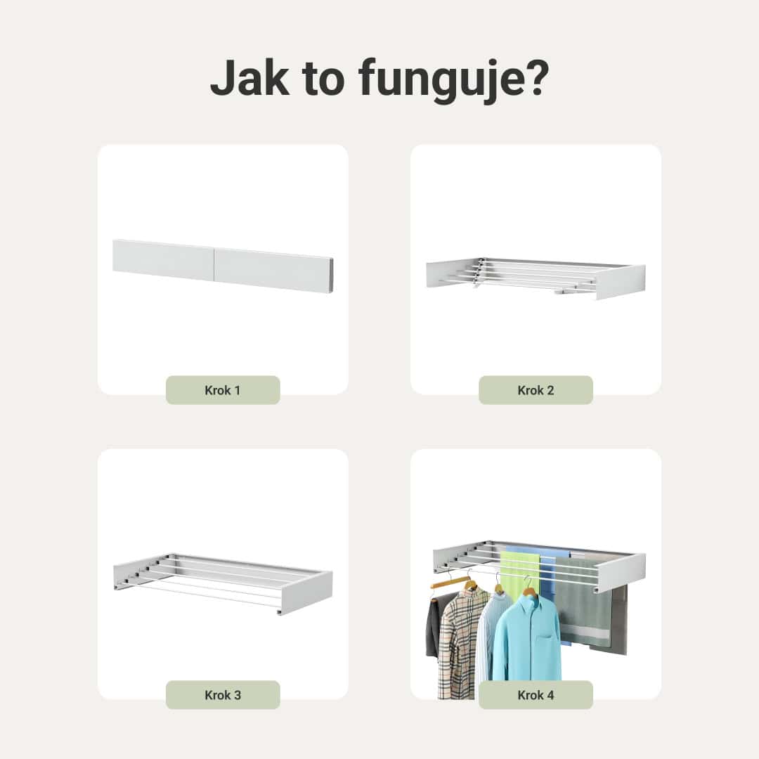NINJARACK – skládací nástěnný sušák na prádlo, který šetří místo - Obrázek 4