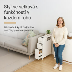Alternative view of CornerEase™ - Úzká rohová skříňka do koupelny