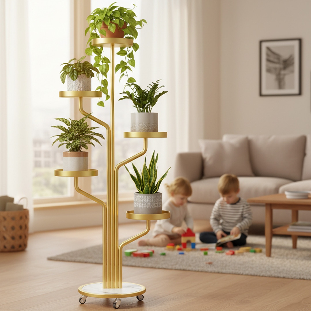 Floro™ - Elegantní stojan na rostliny s 5 úrovněmi a kolečky - Obrázek 4