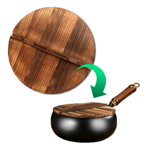 Dřevěná poklice na wok o průměru 26 cm