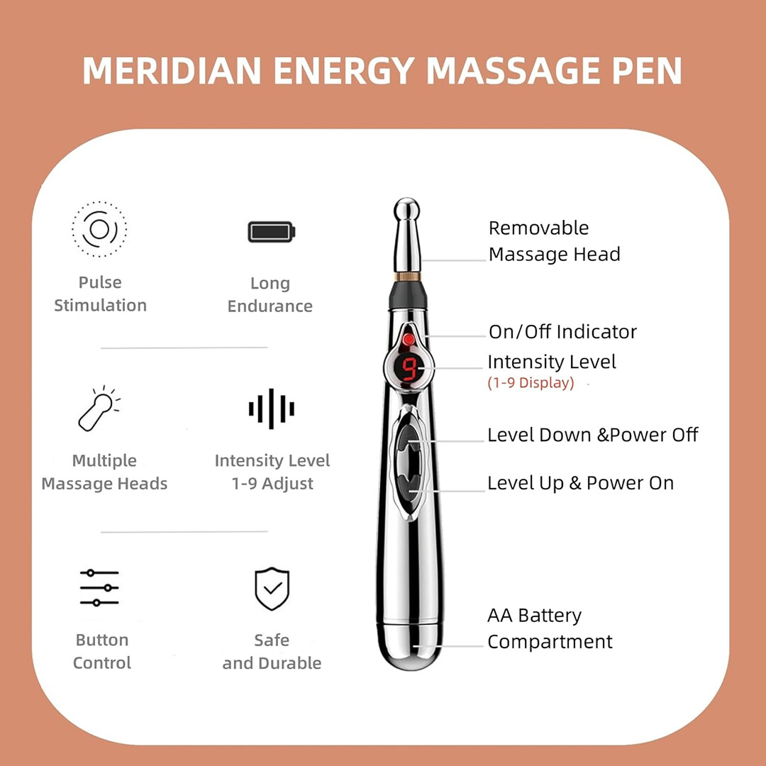 MassagePen™ – Elektronické masážní pero pro akupunkturu 3 v 1 - Obrázek 3